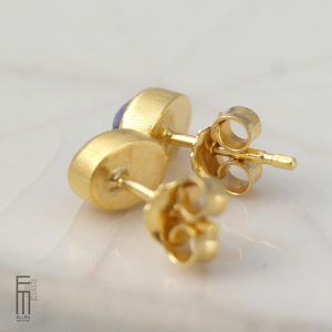 kleine Iolith Ohrstecker Gold