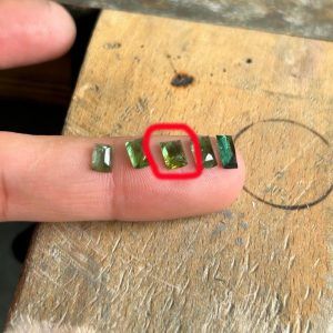 RESERVIERT grüner Turmalin Ring aus Silber 925 - Größe 60