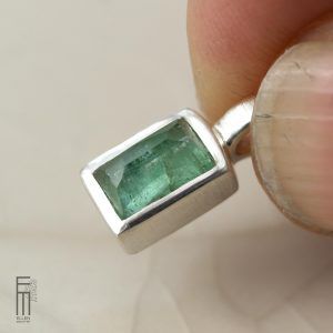 mintgrüner Turmalinanhänger aus Silber