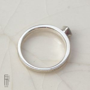 schmaler Indigolith Ring aus Silber