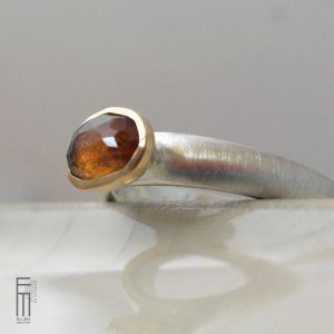 Spessartin Granat Ring Gold Silber