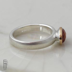 Spessartin Granat Ring Gold Silber