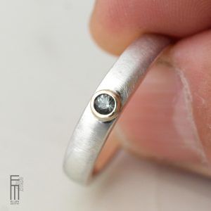 grüner Saphir Ring Gold Silber