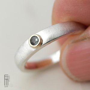 grüner Saphir Ring Gold Silber