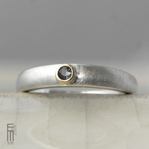 grüner Saphir Ring Gold Silber