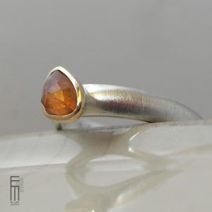Spessartin Granat Ring Gold Silber