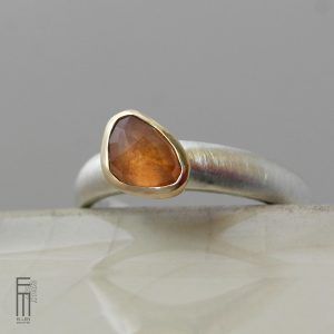 Spessartin Granat Ring Gold Silber