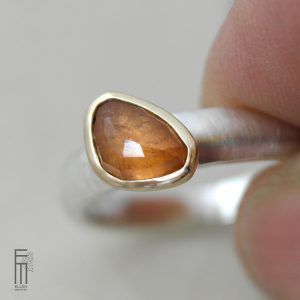 Spessartin Granat Ring Gold Silber