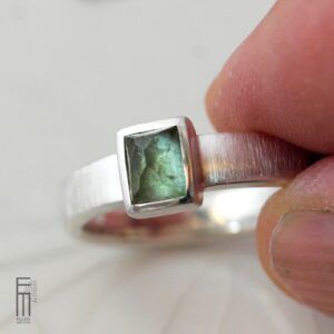 Herrenring mit grünen Turmalin