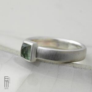 Herrenring mit grünen Turmalin