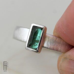 grüner Turmalin Ring für Herren