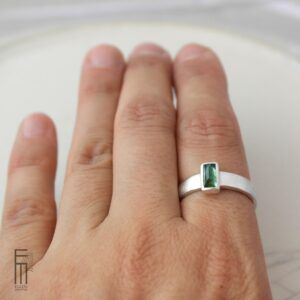 grüner Turmalin Ring für Herren
