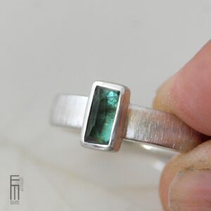 grüner Turmalin Ring für Herren