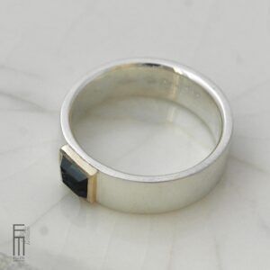 Ring Männer blauen Turmalin Gold