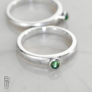 Tsavorit Ring - Ring aus Silber mit grünen Granat
