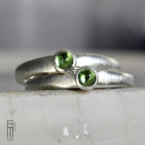 Tsavorit Ring - Ring aus Silber mit grünen Granat