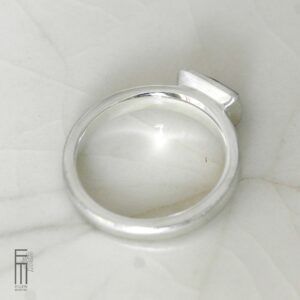 hellgrüner Turmalinring aus Silber