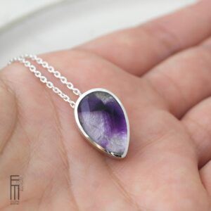 handgefertigter Anhänger mit Trapiche Amethyst
