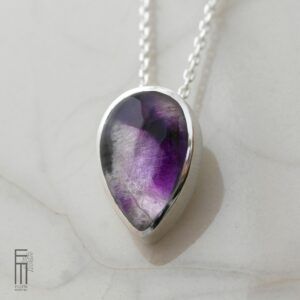 handgefertigter Anhänger mit Trapiche Amethyst