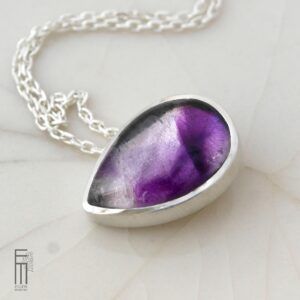 handgefertigter Anhänger mit Trapiche Amethyst