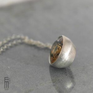 Anhänger aus Silber mit braunen Citrin