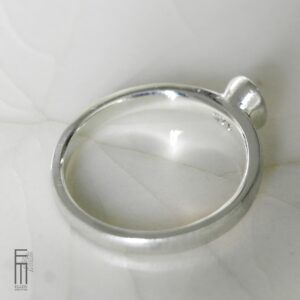 Mandarin-Granat Ring aus Silber